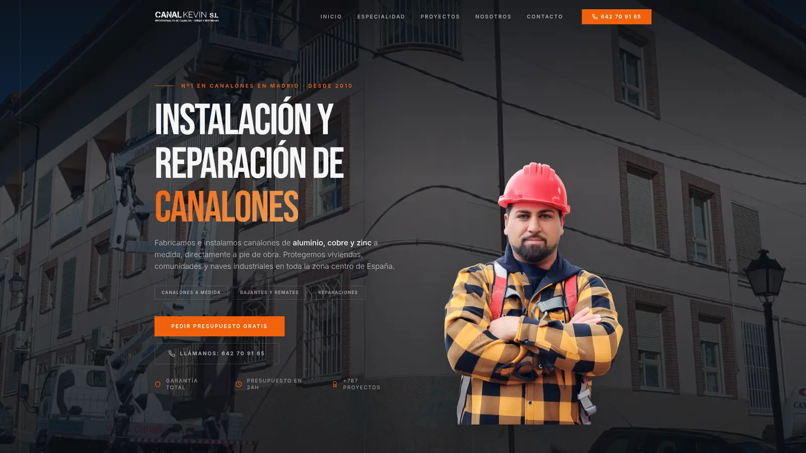 Web corporativa de Canal Kevin